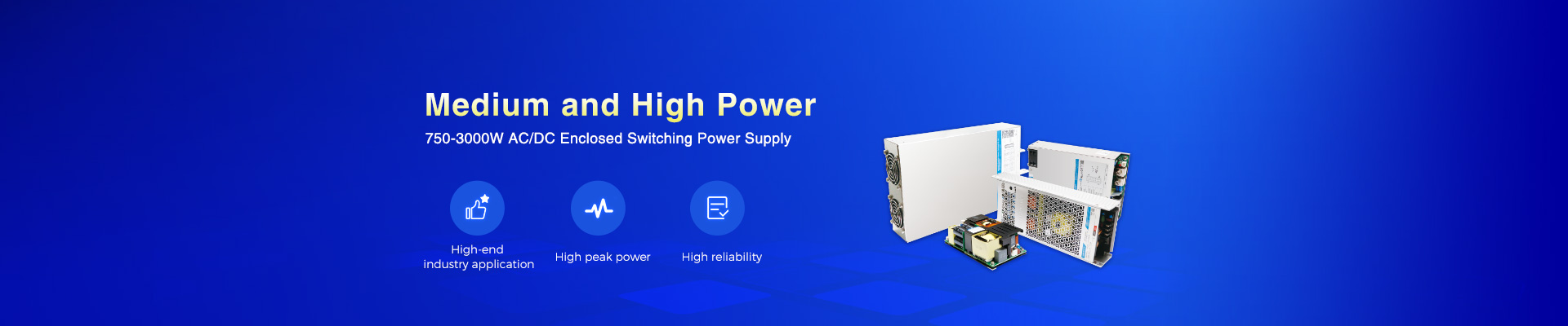 Medium-high power 750-3000W AC/DC Enclosed Switching Power Supply